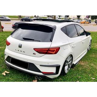 Rear bumper extensions DPT (2017-2020, 2pcs, gloss black) Seat Leon 2013-2020 photo 3