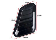 Universal Hood Covers DPT (2 pcs, Gloss Black) photo 5