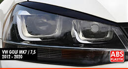 Volkswagen Golf 7/E-Golf 2012-2020 Headlight Eyelids DPT (2pcs, Gloss Black) photo 1