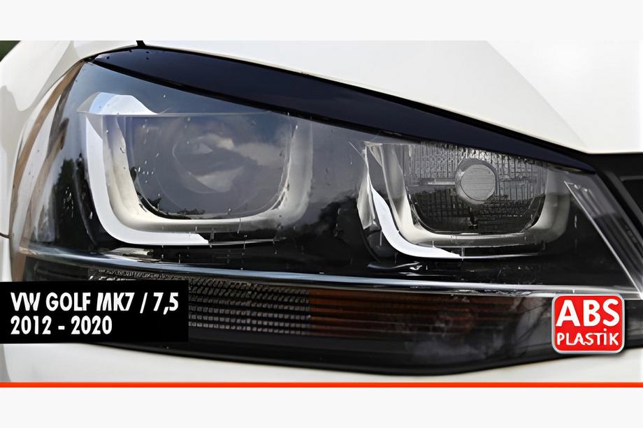 Volkswagen Golf 7/E-Golf 2012-2020 Headlight Eyelids DPT (2pcs, Gloss Black) Image