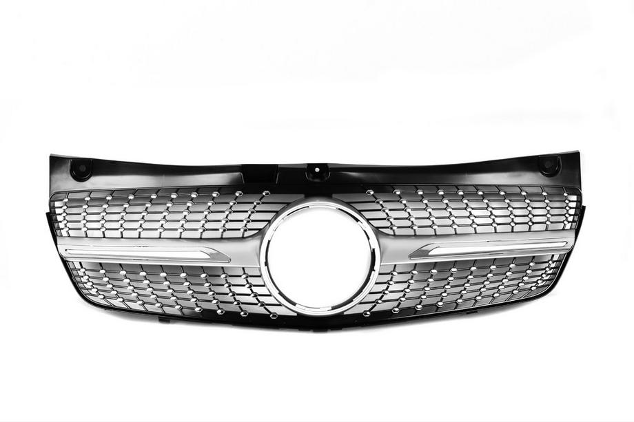 Mercedes Vito W639 2004-2014 Front Grille Diamond Silver (2010-2014) Photo 3