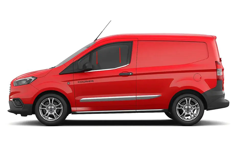 Ford Courier 2023- Window Trim Omsa Line (2 pcs, Stainless Steel) Image