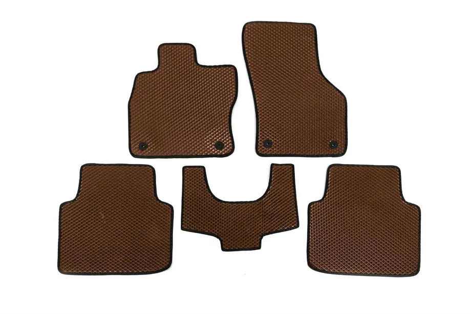 Skoda Superb 2015-2024 EVA Floor Mats (No Footrest, Brown) Image