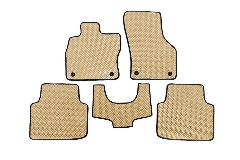 Skoda Superb 2015-2024 EVA Floor Mats (No Heel Pad, Beige) Image