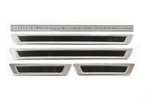 Universal Carbon Door Sill Protectors (4 pcs, Stainless Steel) photo 1