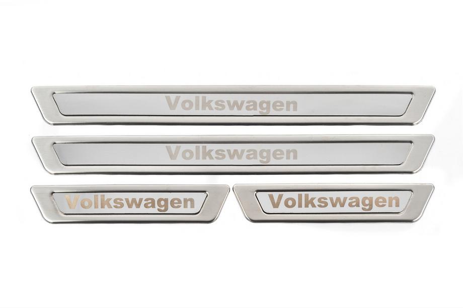 Volkswagen Universal Door Sill Protectors Volkswagen V-1 (4 pcs, Stainless Steel) Photo 4