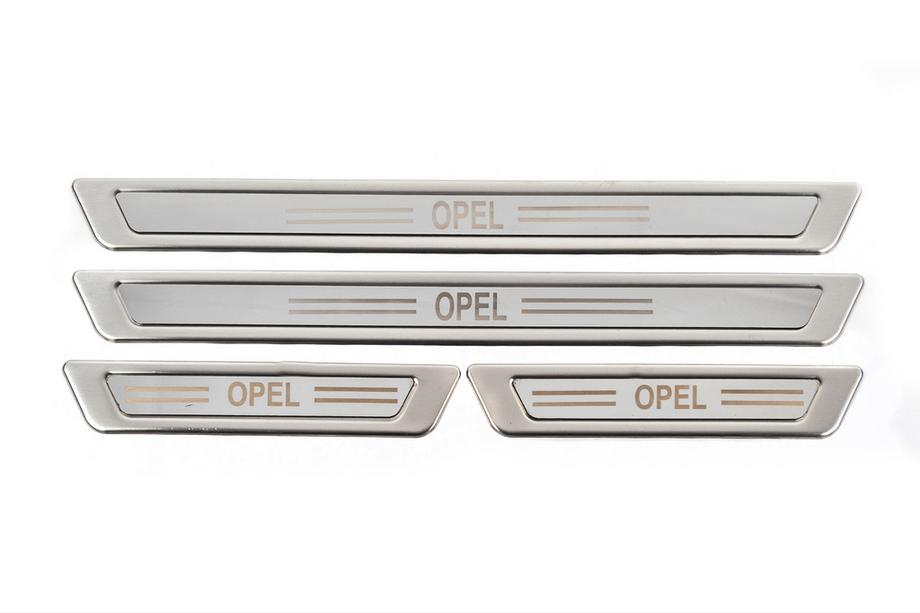 Opel Universal Door Sill Protectors Opel V-1 (4 pcs, Stainless Steel) Photo 2