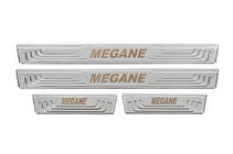 Renault Megane I 1996-2004 Door Sill Protectors V-2 (4 pcs, Stainless Steel) photo 2
