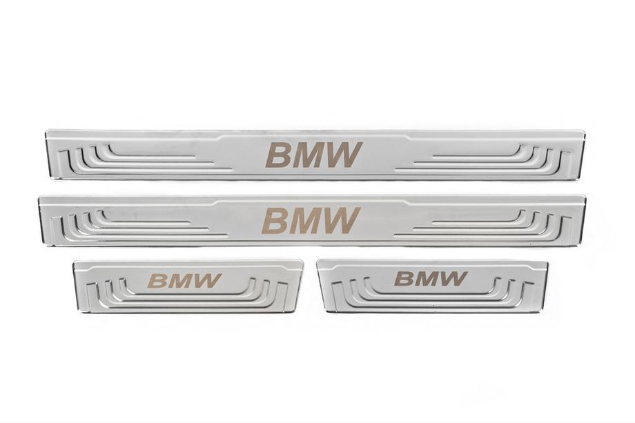 BMW Universal Door Sill Protectors BMW V-2 (4 pcs, Stainless Steel) Photo 2