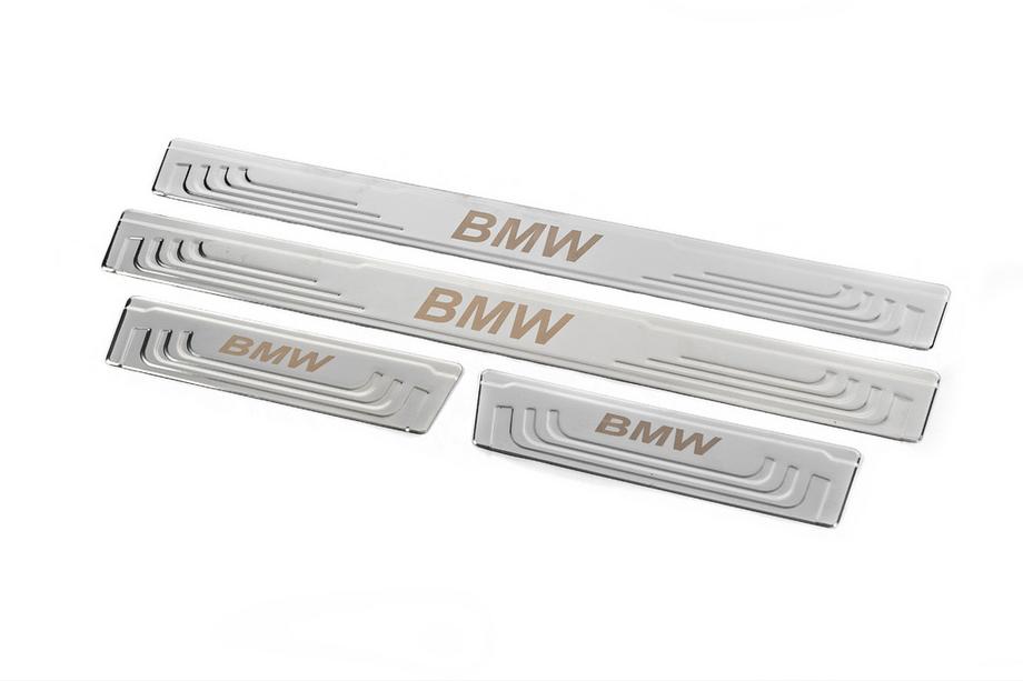BMW Universal Door Sill Protectors BMW V-2 (4 pcs, Stainless Steel) Photo 3