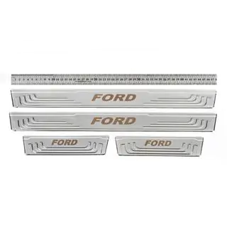 Universal Door Sill Protectors Ford V-2 (4 pcs, Stainless Steel) photo 1