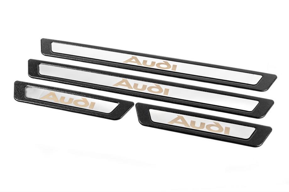 Audi Universal Door Sill Protectors Audi V-3 (4 pcs, Stainless Steel) Photo 3