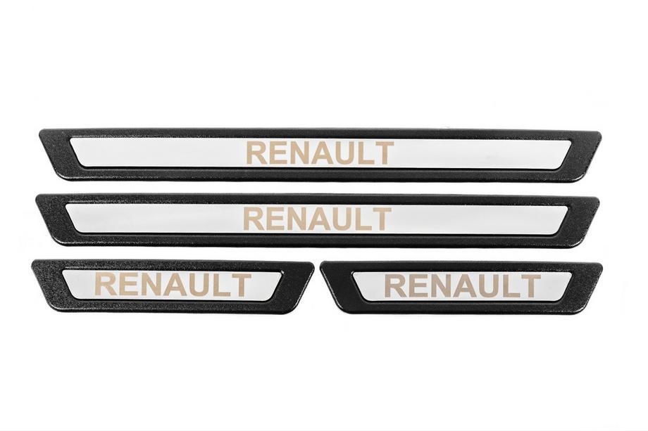 Renault Universal Door Sill Protectors Renault V-3 (4 pcs, Stainless Steel) Photo 2