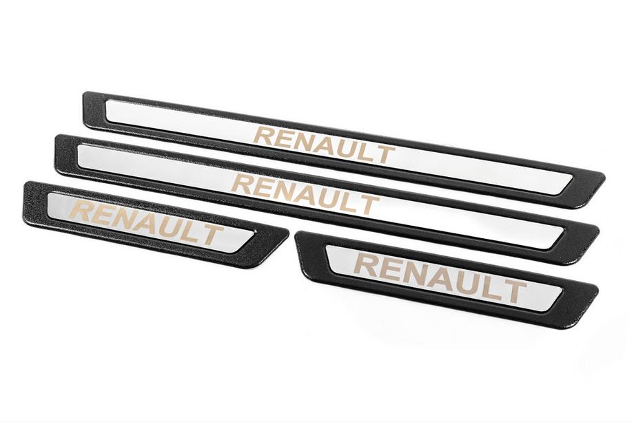 Renault Universal Door Sill Protectors Renault V-3 (4 pcs, Stainless Steel) Photo 3