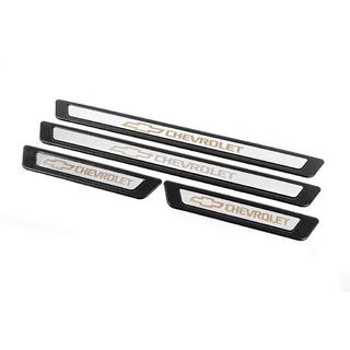 Universal Door Sill Protectors Chevrolet V-3 (4 pcs, Stainless Steel) photo 3