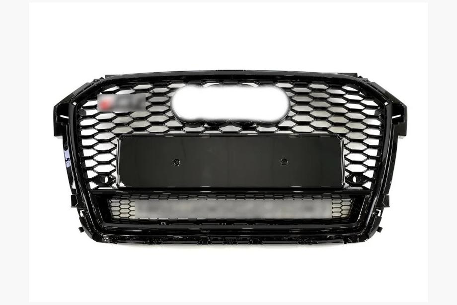 Audi A1 2010-2018 Front Grille RS-Style with Quattro Emblem (2014-2018, black) Image