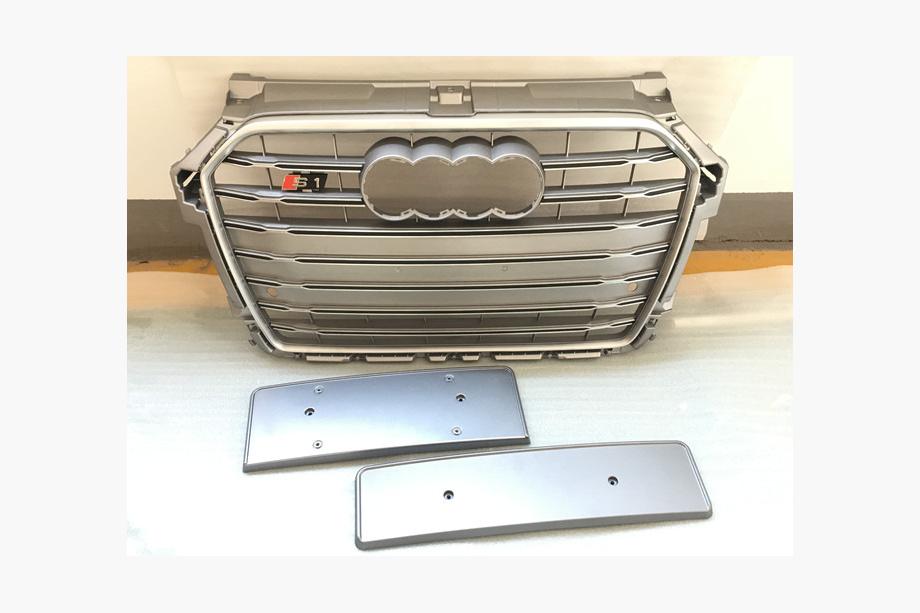 Audi A1 2010-2018 Front Grille S-Style (2014-2018, gray with chrome) Image