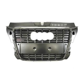 Front Grille S-Style (2008-2012, gray with chrome) Audi A3 2003-2012 photo 1