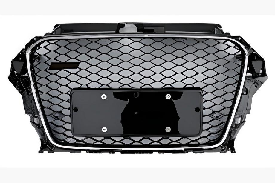 Audi A3 2012-2020 Front Grille RS-Style (2012-2016, black with chrome) Image