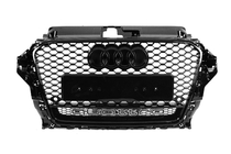 Audi A3 2012-2020 Front Grille RS-Style with Quattro Emblem (2012-2016, black) photo 1