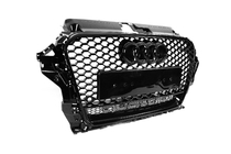 Audi A3 2012-2020 Front Grille RS-Style with Quattro Emblem (2012-2016, black) photo 3