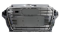 Audi A3 2012-2020 Front Grille RS-Style (2012-2016, grey with chrome) photo 1