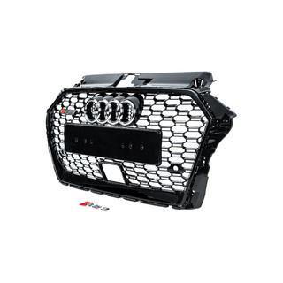 Front Grille RS-Style (2016-2020, black-grey) Audi A3 2012-2020 photo 2