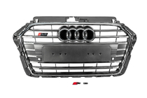 Audi A3 2012-2020 Front Grille S-Style (2016-2020, gray with chrome) photo 1