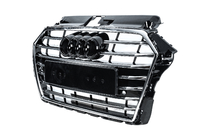 Audi A3 2012-2020 Front Grille S-Style (2016-2020, Black with Chrome) photo 2