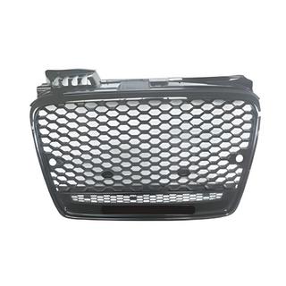 Front Grille RS-Style V-1 (without logo, black with chrome) Audi A4 B7 2004-2008