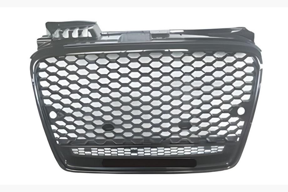 Audi A4 B7 2004-2008 Front Grille RS-Style V-1 (without logo, black with chrome) Image