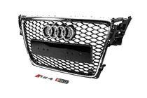 Audi A4 B8 2007-2015 Front Grille RS-Style V-2 (2007-2011, black with chrome) photo 2