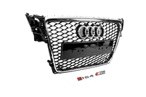 Audi A4 B8 2007-2015 Front Grille RS-Style V-2 (2007-2011, black with chrome) photo 3