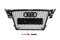 Audi A4 B8 2007-2015 Front Grille RS-Style V-2 (2007-2011, black with chrome) photo 4
