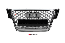 Audi A4 B8 2007-2015 Front grille with Quattro lettering RS-style (2007-2011, black) photo 1