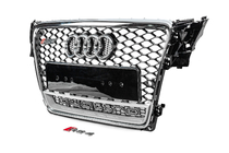 Audi A4 B8 2007-2015 Front grille with Quattro lettering RS-style (2007-2011, black) photo 2