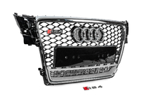 Audi A4 B8 2007-2015 Front grille with Quattro lettering RS-style (2007-2011, black) photo 3