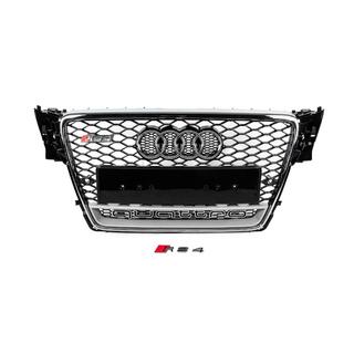 Front grille with Quattro lettering RS-style (2007-2011, black) photo 1