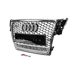 Front grille with Quattro lettering RS-style (2007-2011, black) photo 2