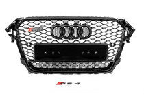 Audi A4 B8 2007-2015 Front grille RS-style black with Quattro lettering (2012-2015) photo 1