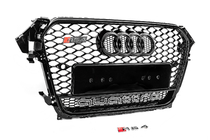 Audi A4 B8 2007-2015 Front grille RS-style black with Quattro lettering (2012-2015) photo 2
