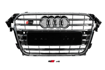 Audi A4 B8 2007-2015 Front Grille S-Style (2012-2015, black with chrome) photo 1