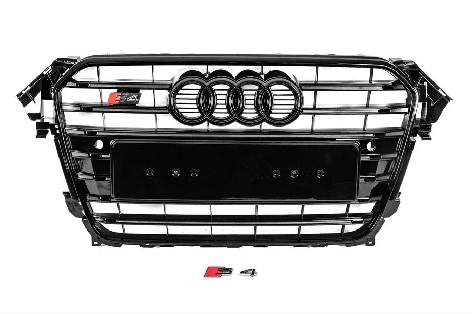 Audi A4 B8 2007-2015 Front Black Grille S-Style (2012-2015) Image