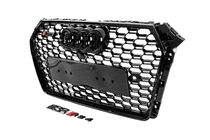 Audi A4 B9 2015-2024 Front RS-style grille with Quattro lettering (2015-2019, black) photo 2