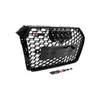 Front RS-style grille with Quattro lettering (2015-2019, black) photo 3