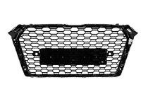 Audi A4 B9 2015-2024 Front grille RS-style Quattro (no logo, 2015-2019, black) photo 4