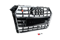 Audi A4 B9 2015-2024 Front grille S-style (2015-2019, chrome+black) photo 3