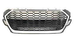Audi A5 2016-2025 Front Grille RS-Style (without logo, 2020-2025, black with chrome) photo 1