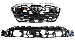 Audi A6 C8 2018–2025 Front Grille RS-Style (2024-, grey with chrome) photo 4