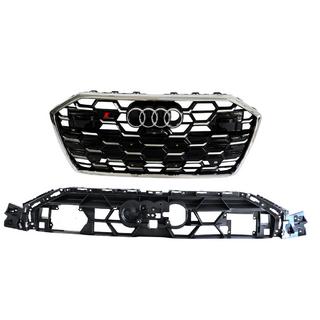 Front Grille RS-Style (2024-, grey with chrome) Audi A6 C8 2018–2025 photo 1